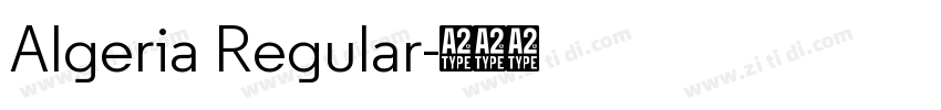 Algeria Regular字体转换 Algeria Regular字体转换